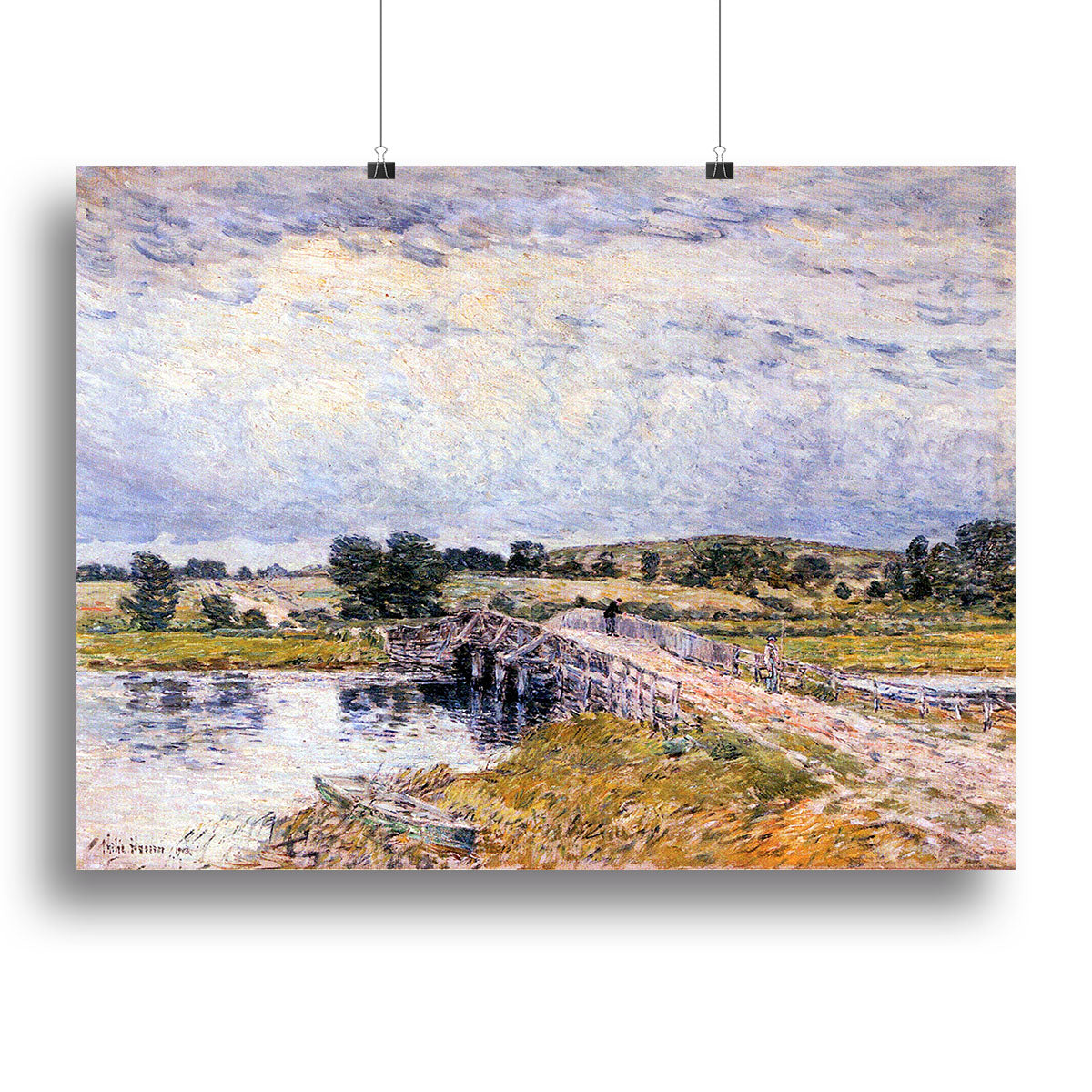 The bridge from Old Lyme by Hassam Poster - Unframed
