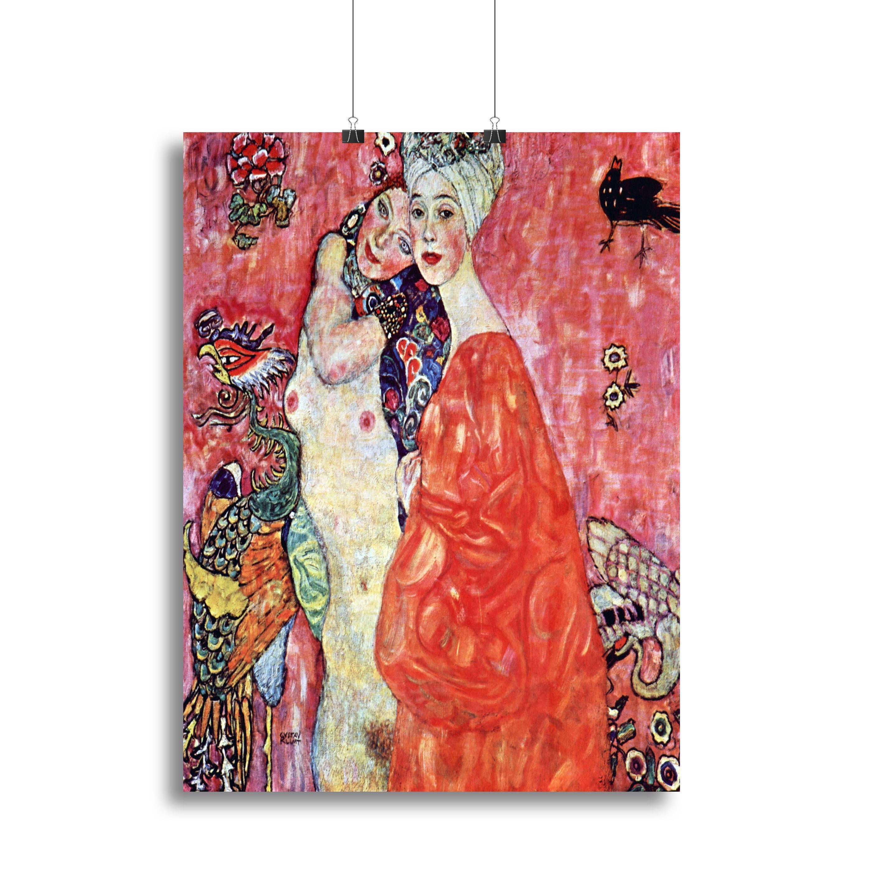 The girlfriends by Klimt Poster - Unframed
