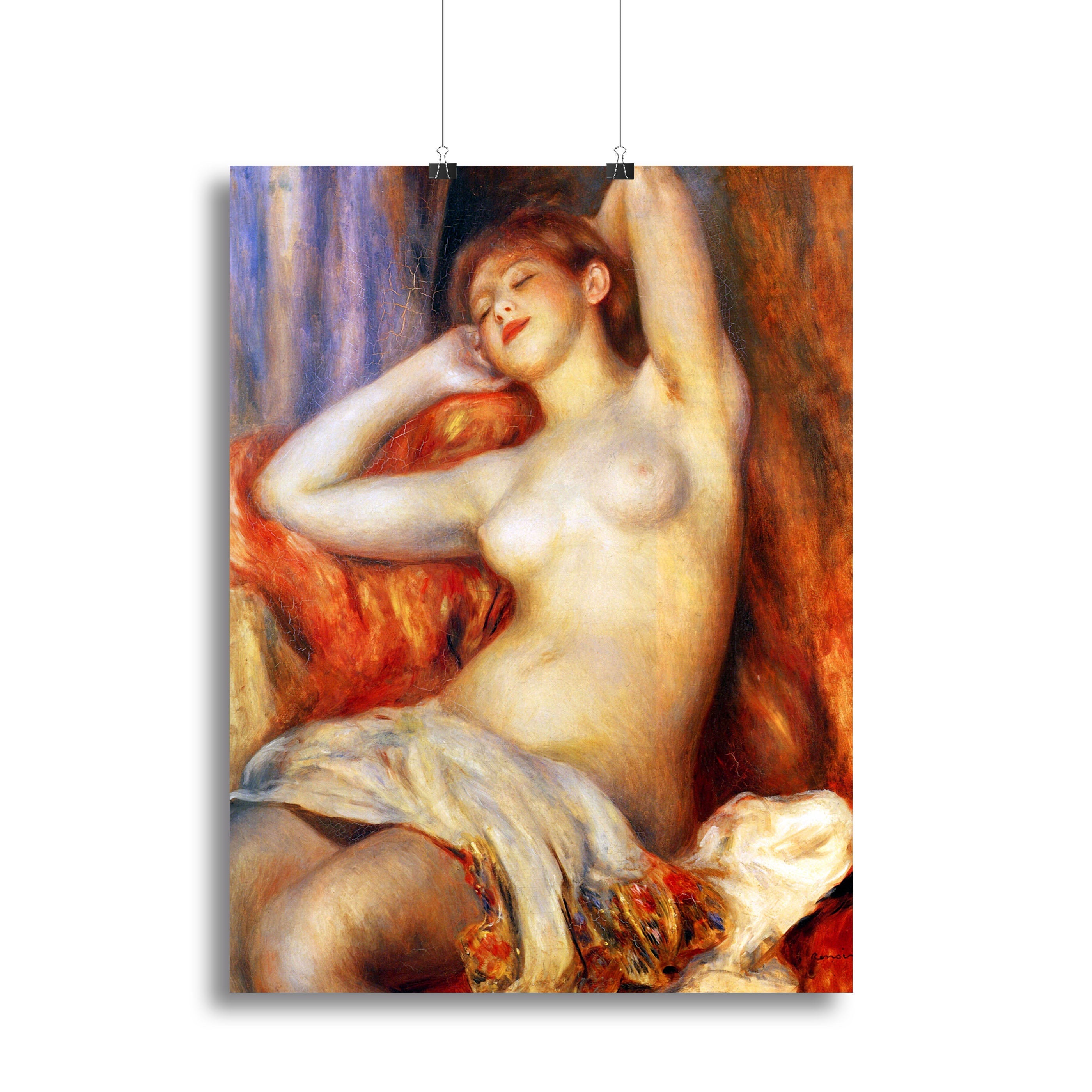 The sleeping by Renoir Poster - Unframed