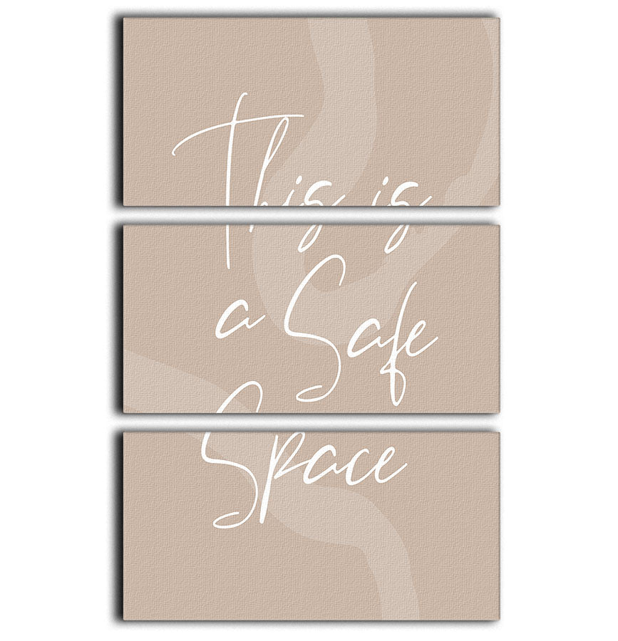 This Is a Safe Space 3 Split Panel Canvas Print - Canvas Art Rocks - 1
