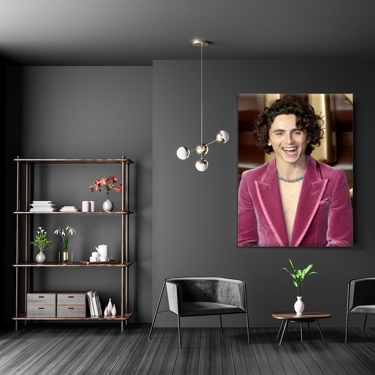 Timothee Chalamet at the premiere of Wonka Canvas Print or Poster - Canvas Art Rocks - 5