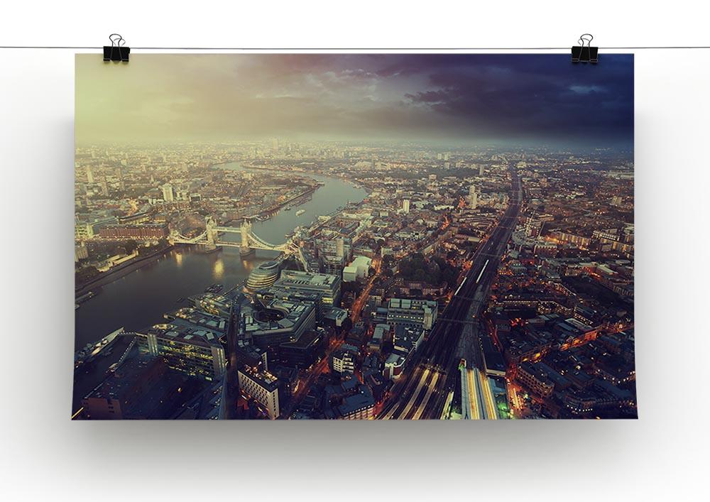 Tower Bridge in sunset time Poster - Unframed