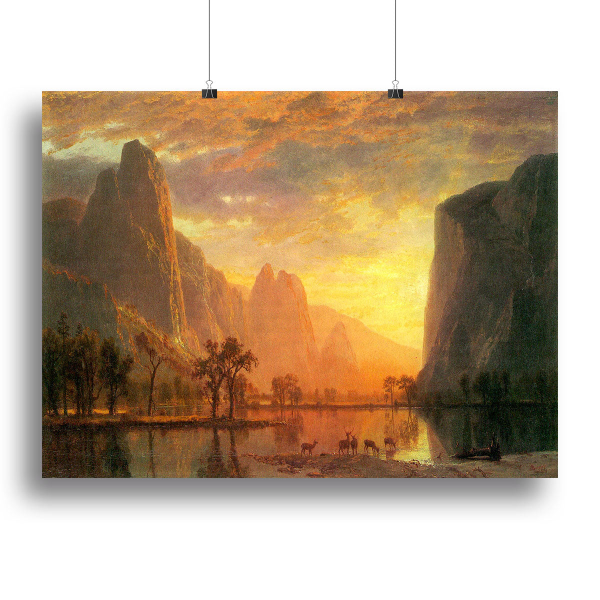 Valley in Yosemite by Bierstadt Poster - Unframed