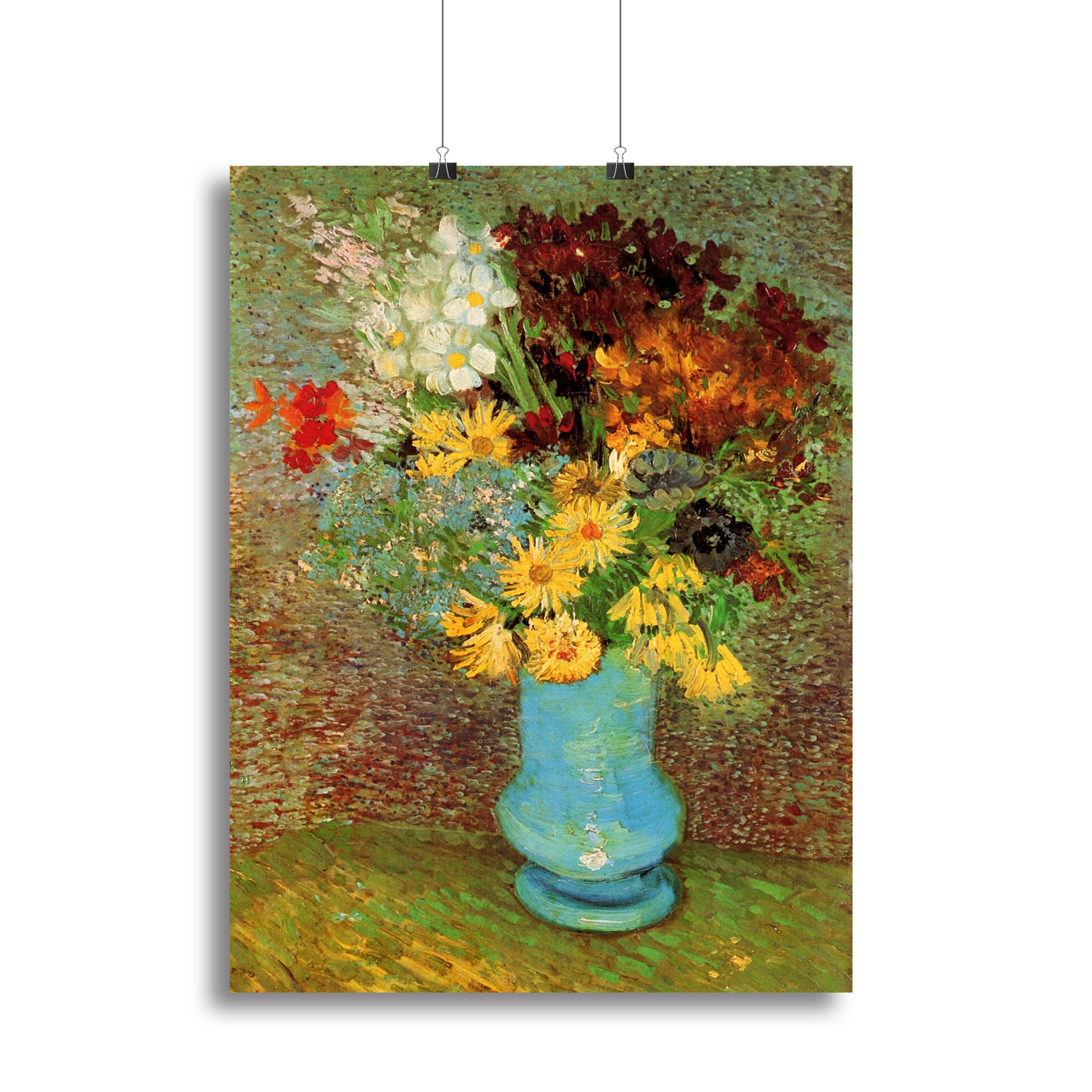 Vase with Daisies and Anemones by Van Gogh Poster - Unframed