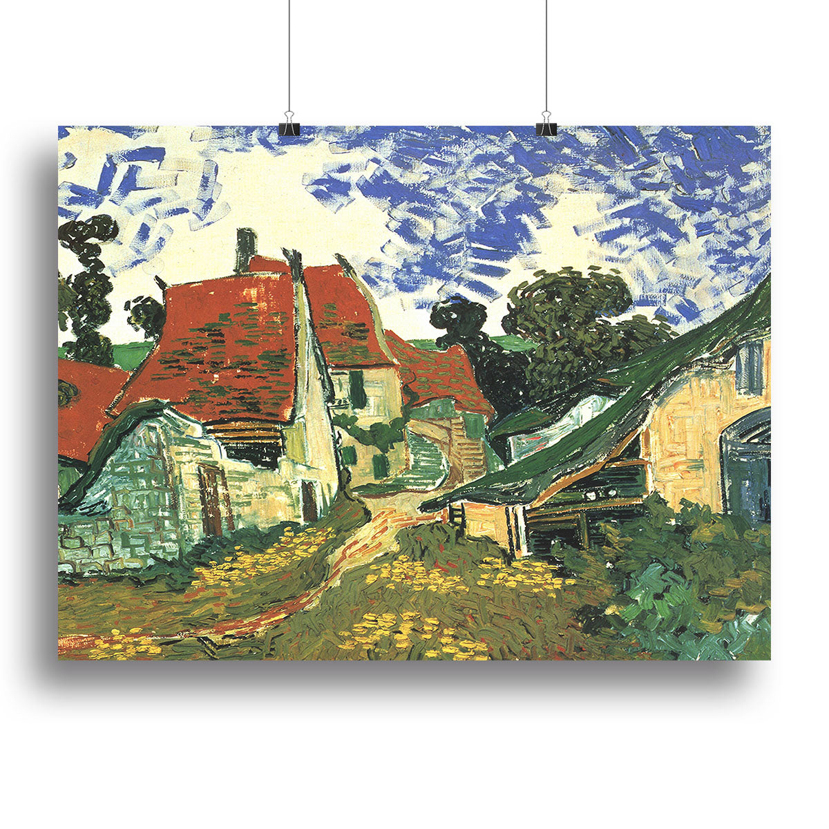 Villages Street in Auvers by Van Gogh Poster - Unframed
