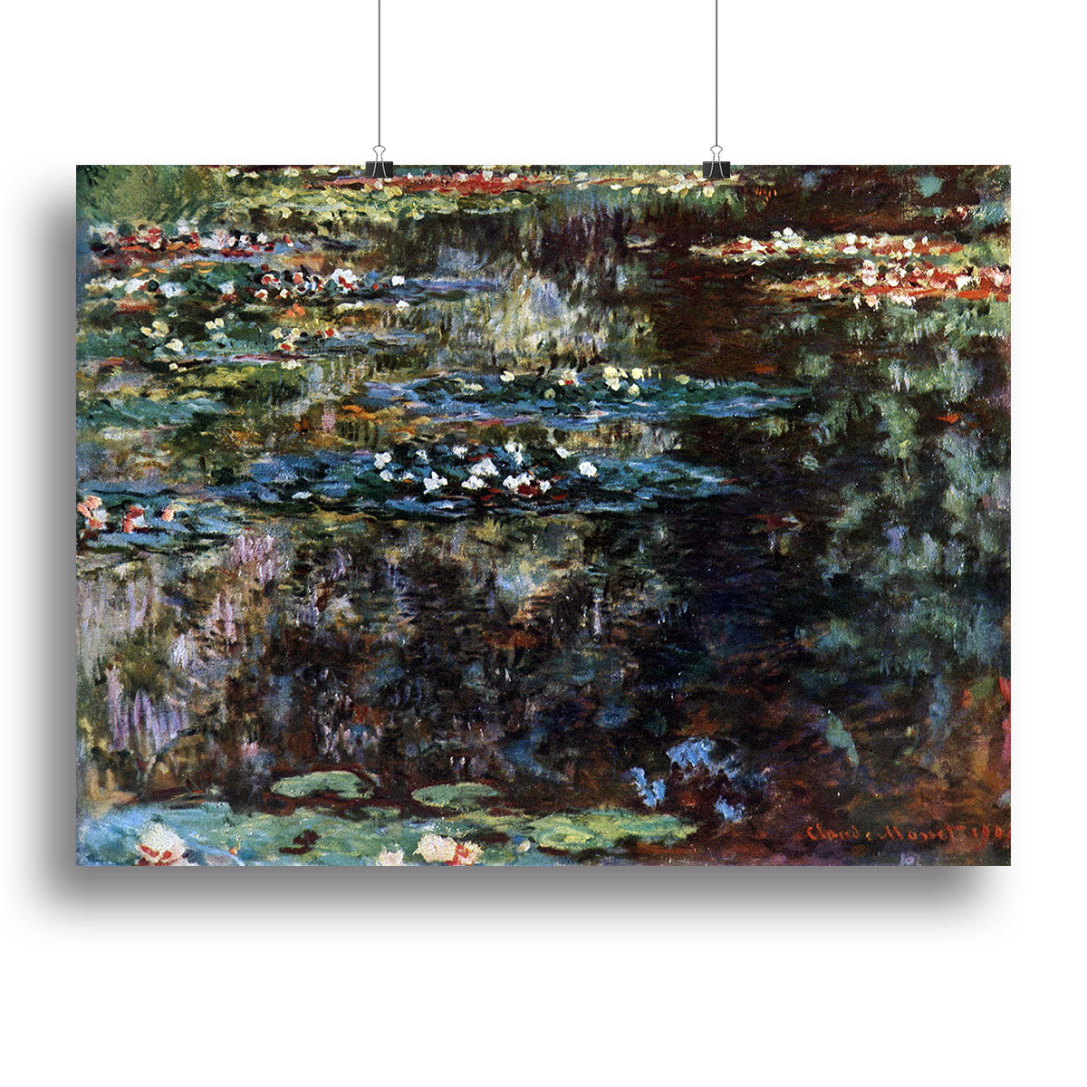 Water garden at Giverny by Monet Poster - Unframed