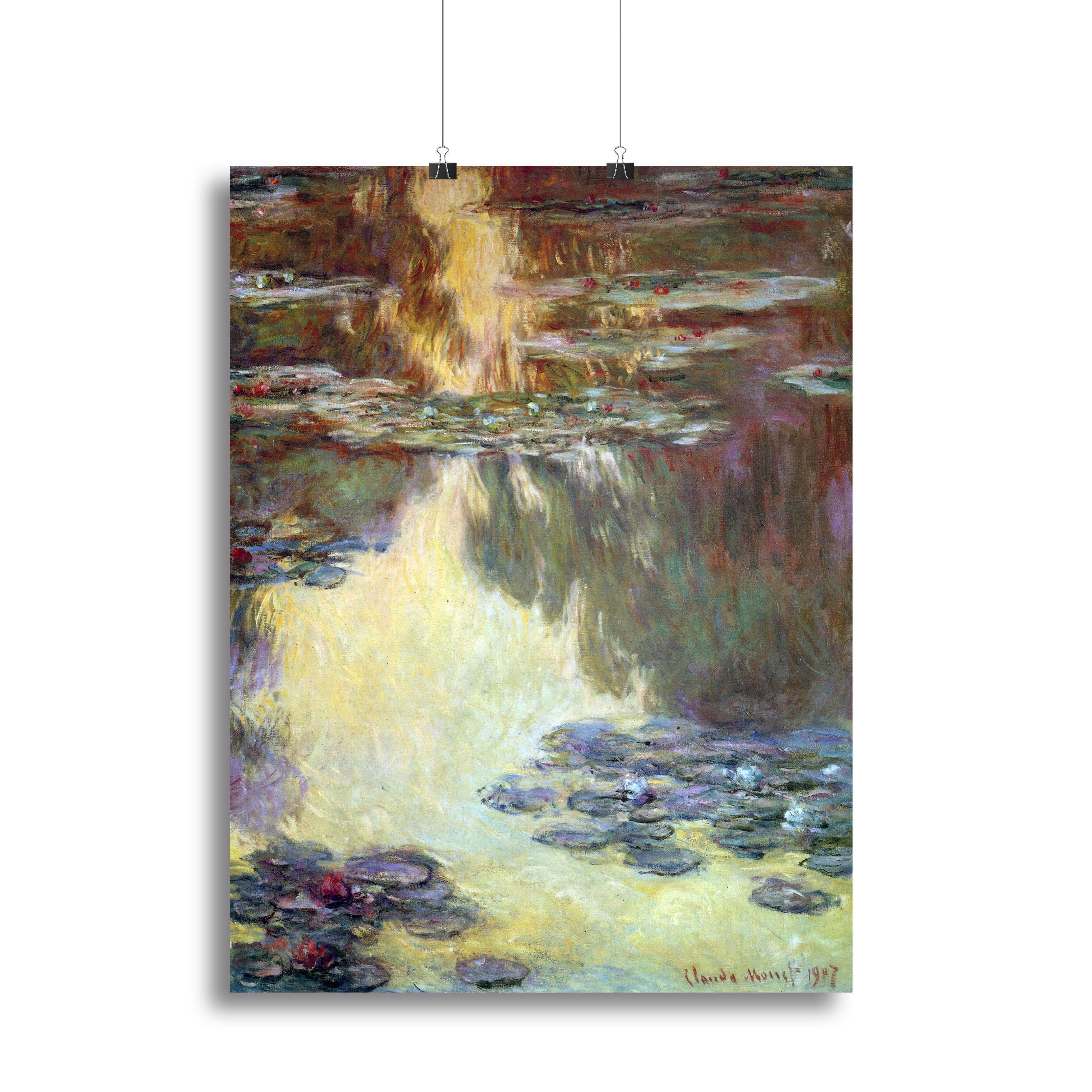 Water lilies water landscape 6 by Monet Poster - Unframed