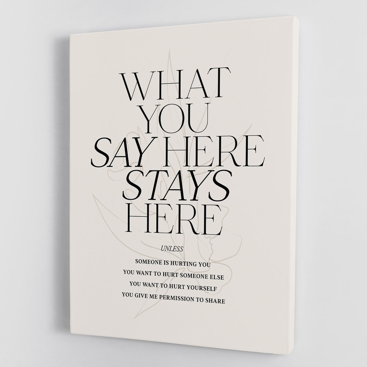 What You Say Here Canvas Print or Poster - Canvas Art Rocks - 1