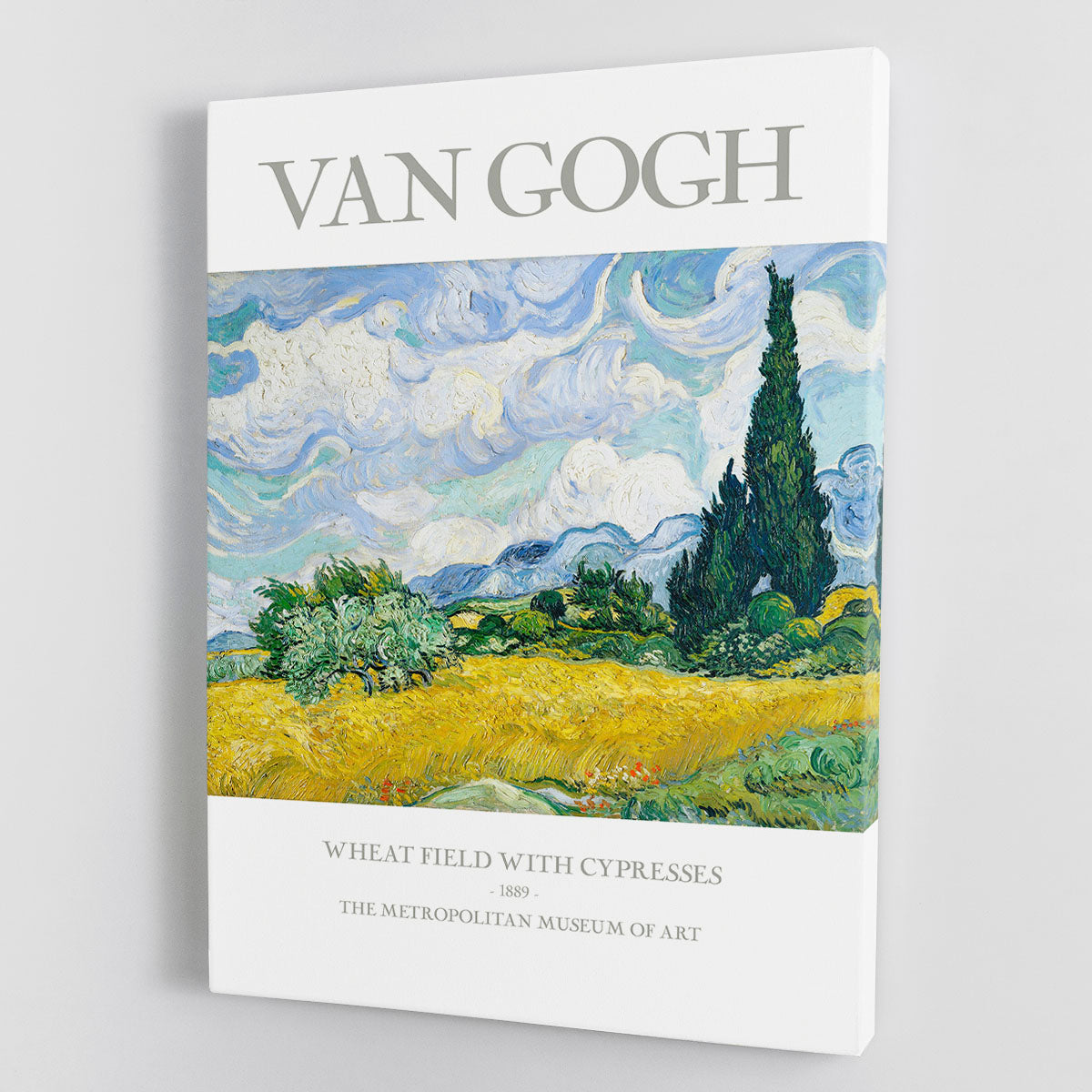Wheat Field With Cypresses Titled Canvas Print or Poster - Canvas Art Rocks - 1