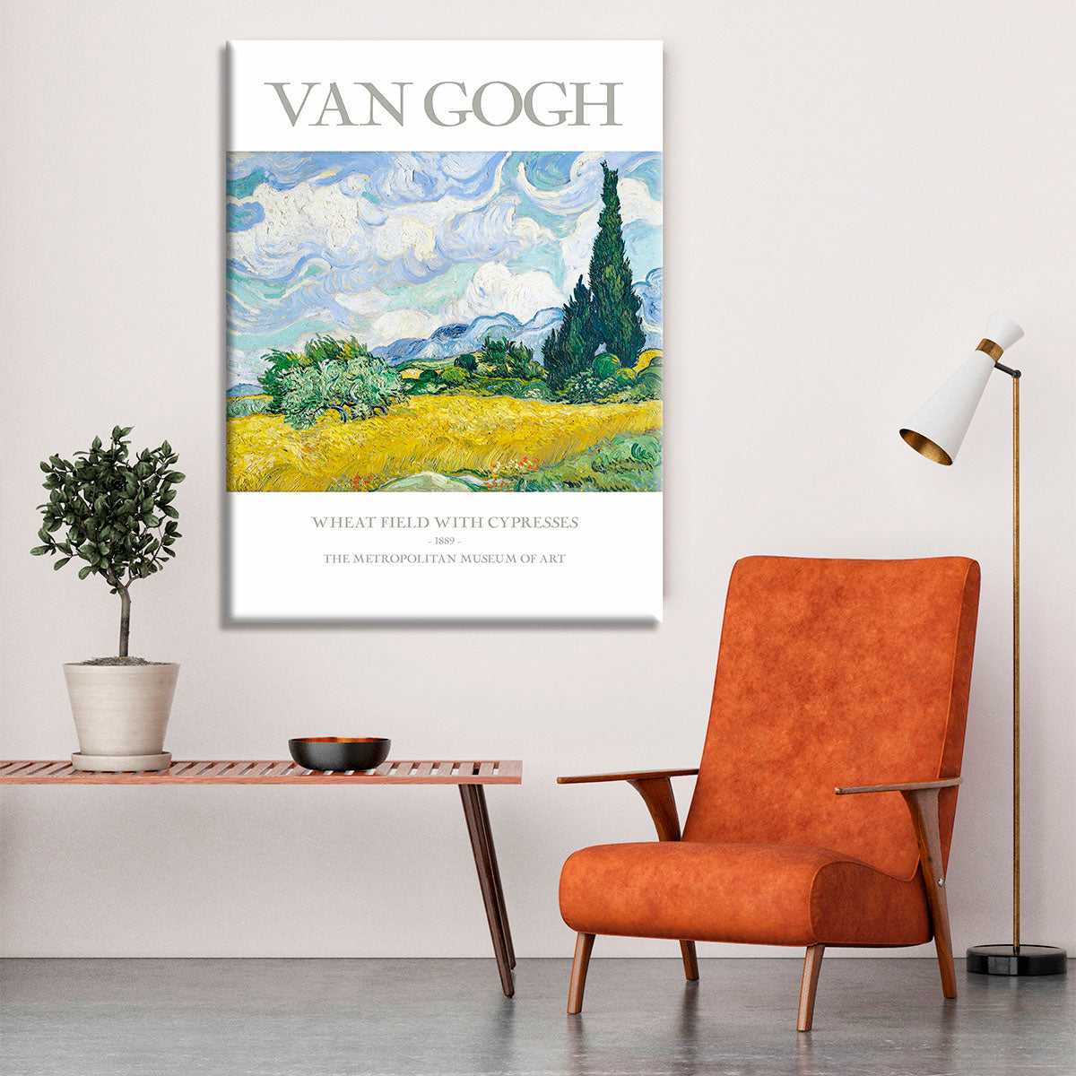 Wheat Field With Cypresses Titled Canvas Print or Poster - Canvas Art Rocks - 6