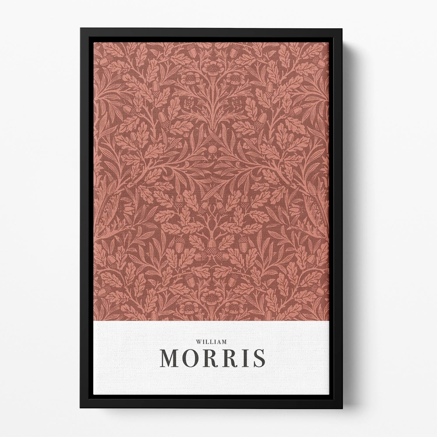 William Morris Acorns and oak leaves Floating Framed Canvas - Canvas Art Rocks - 2