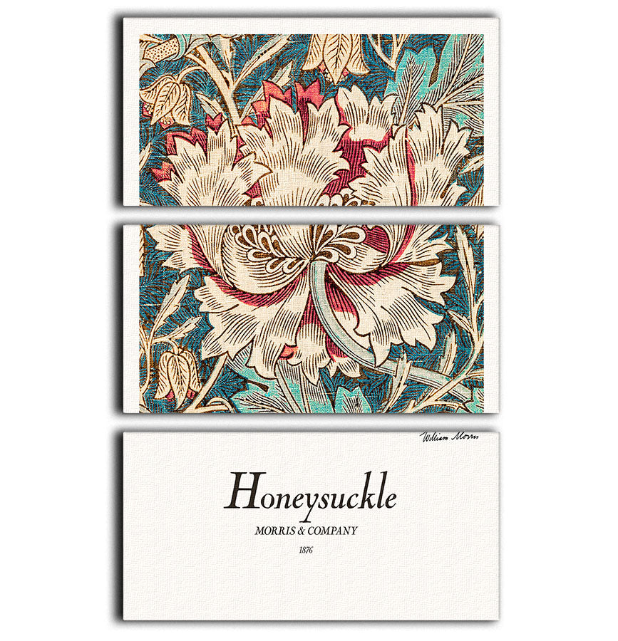 William Morris Honeysuckle 3 Split Panel Canvas Print - Canvas Art Rocks - 1