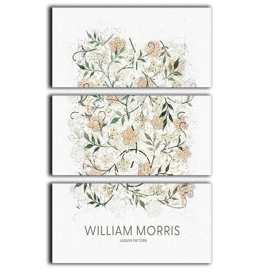 William Morris Jasmine 3 Split Panel Canvas Print - Canvas Art Rocks - 1