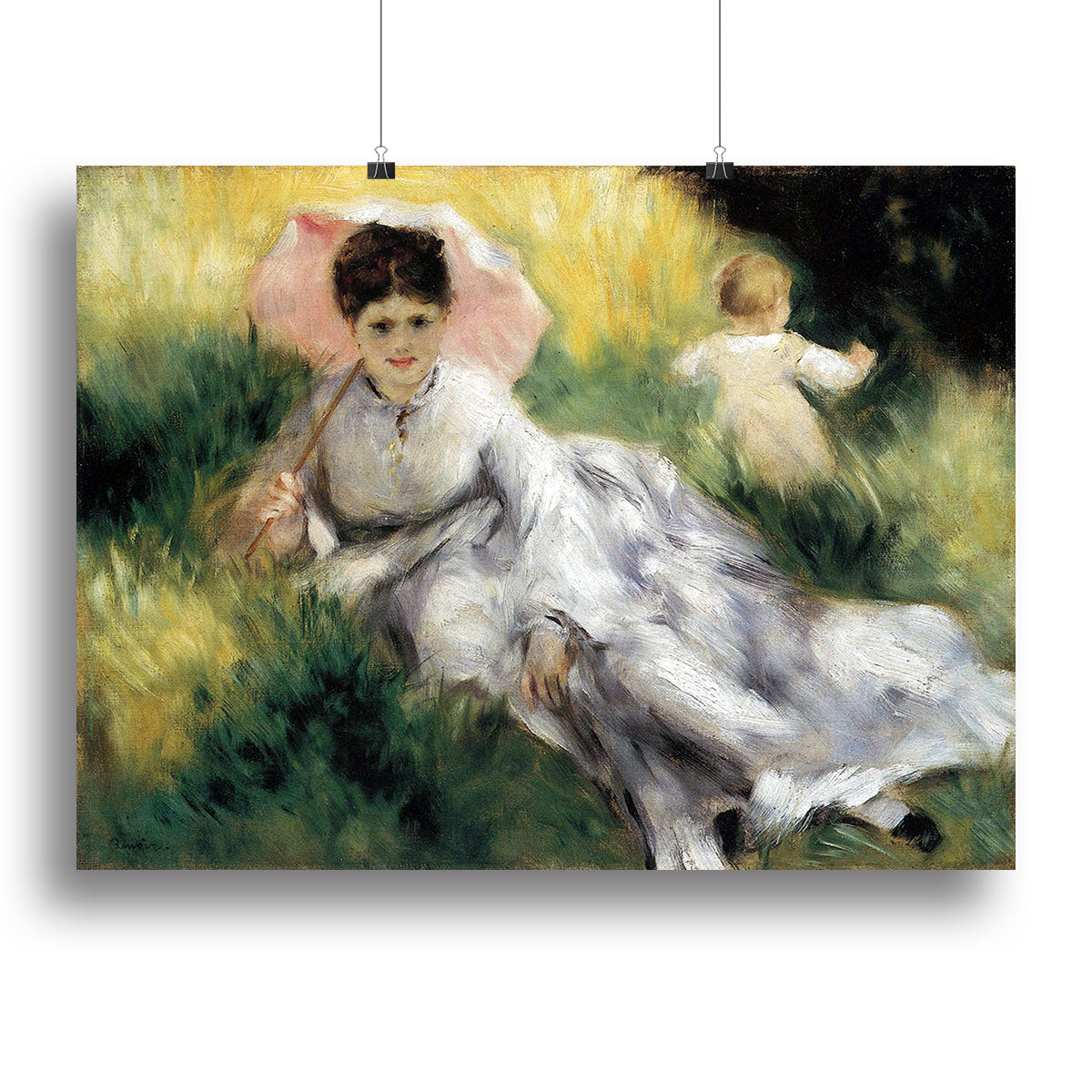Woman with Parasol by Renoir Poster - Unframed