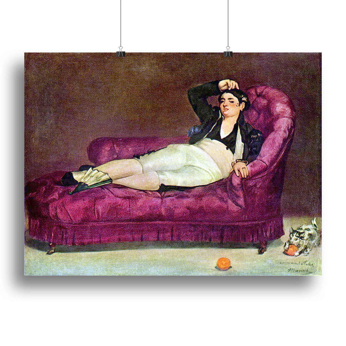 Young woman in Spanish dress by Manet Poster - Unframed