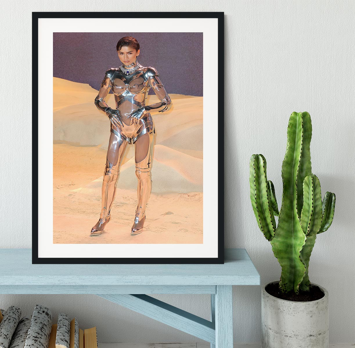 Zendaya at the premiere of Dune part two Framed Print - Canvas Art Rocks - 1
