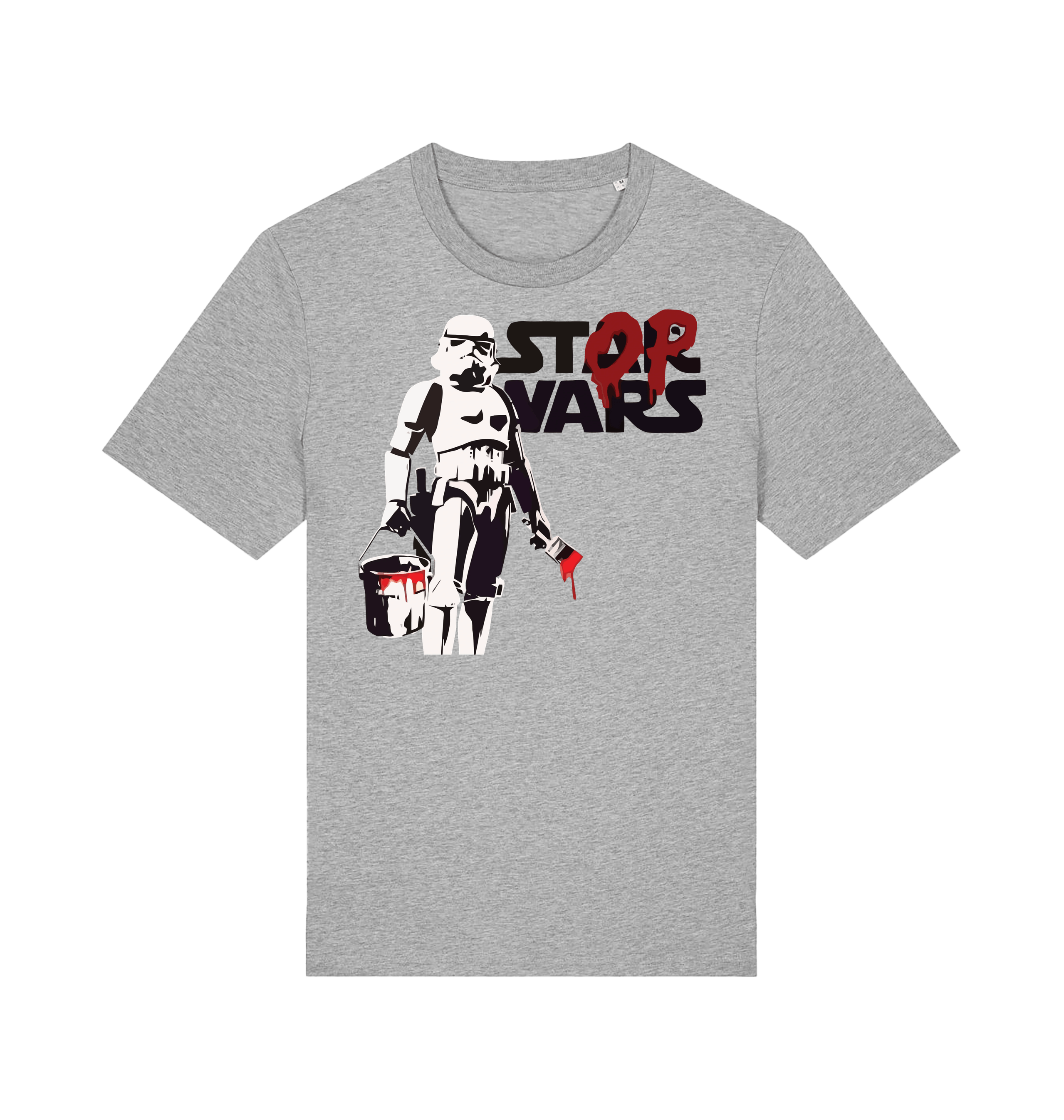 Heather Grey Printed T-shirt Front