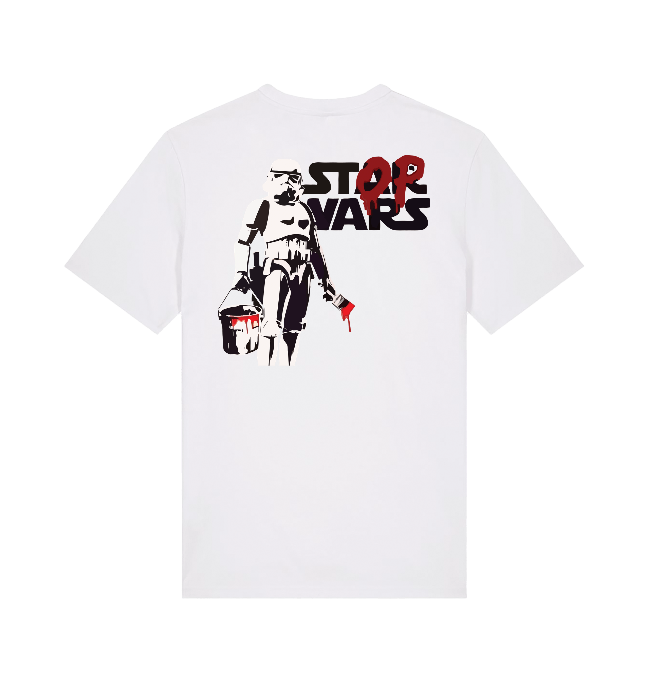 White Printed T-shirt Back