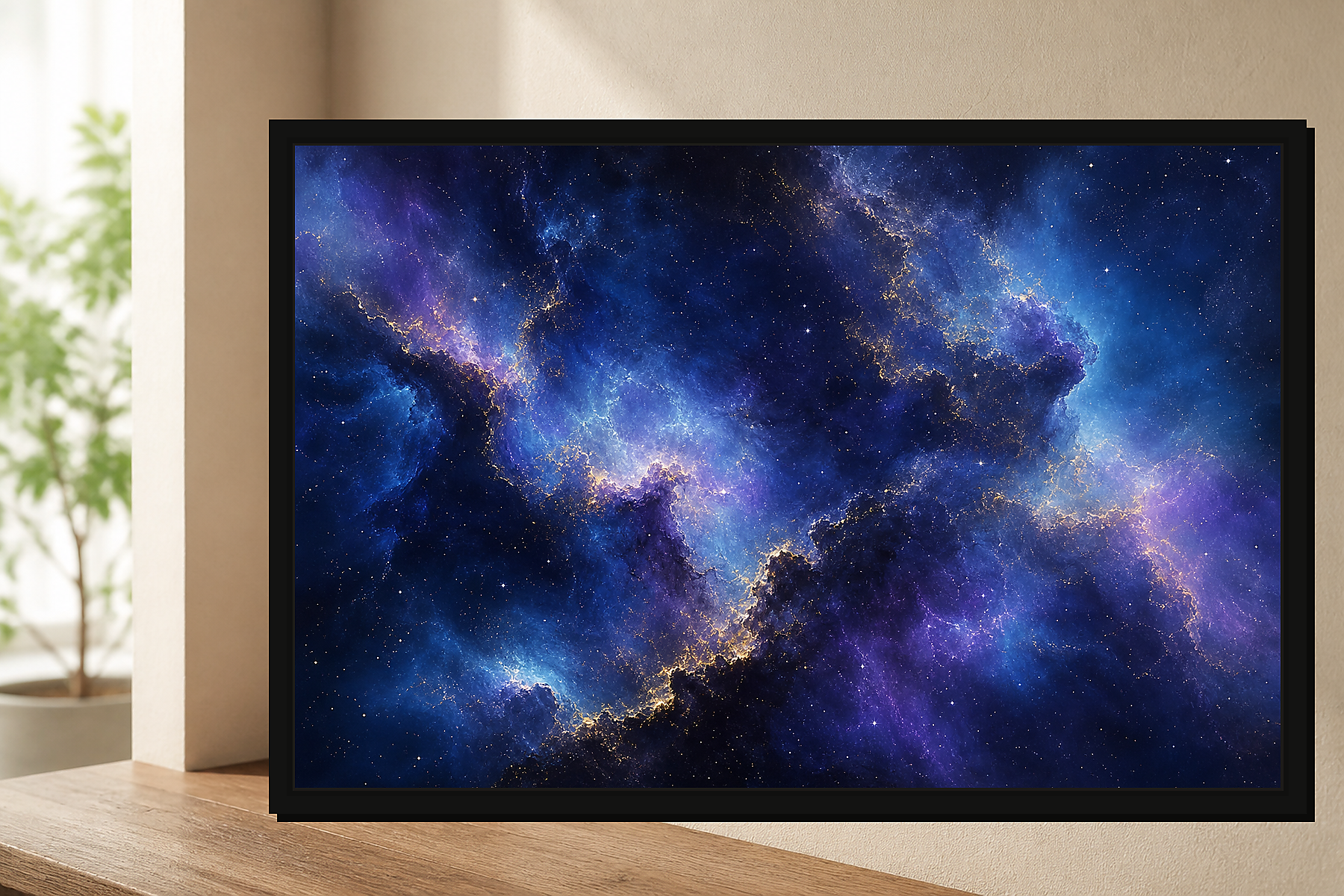 Deep Space Nebula Floating Framed Canvas