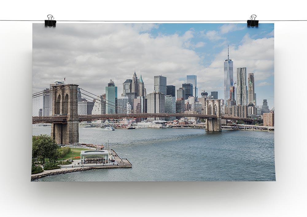 downtown Manhattan Bridge Poster - Unframed