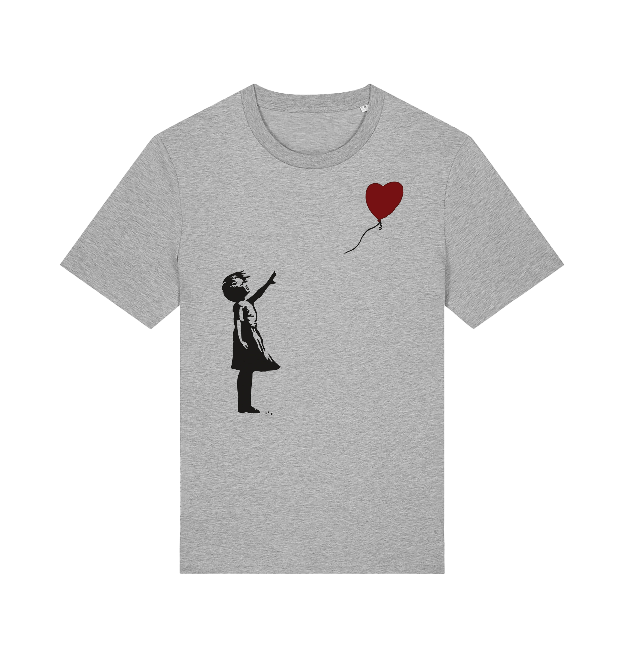 Heather Grey Printed T-shirt Front