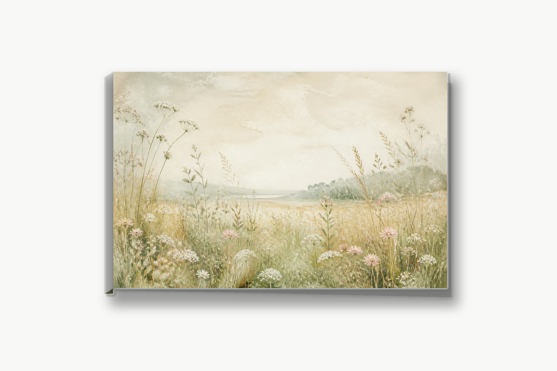 Japandi Wildflower Meadow Canvas Print