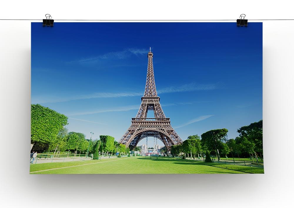 sunny morning and Eiffel Tower Poster - Unframed