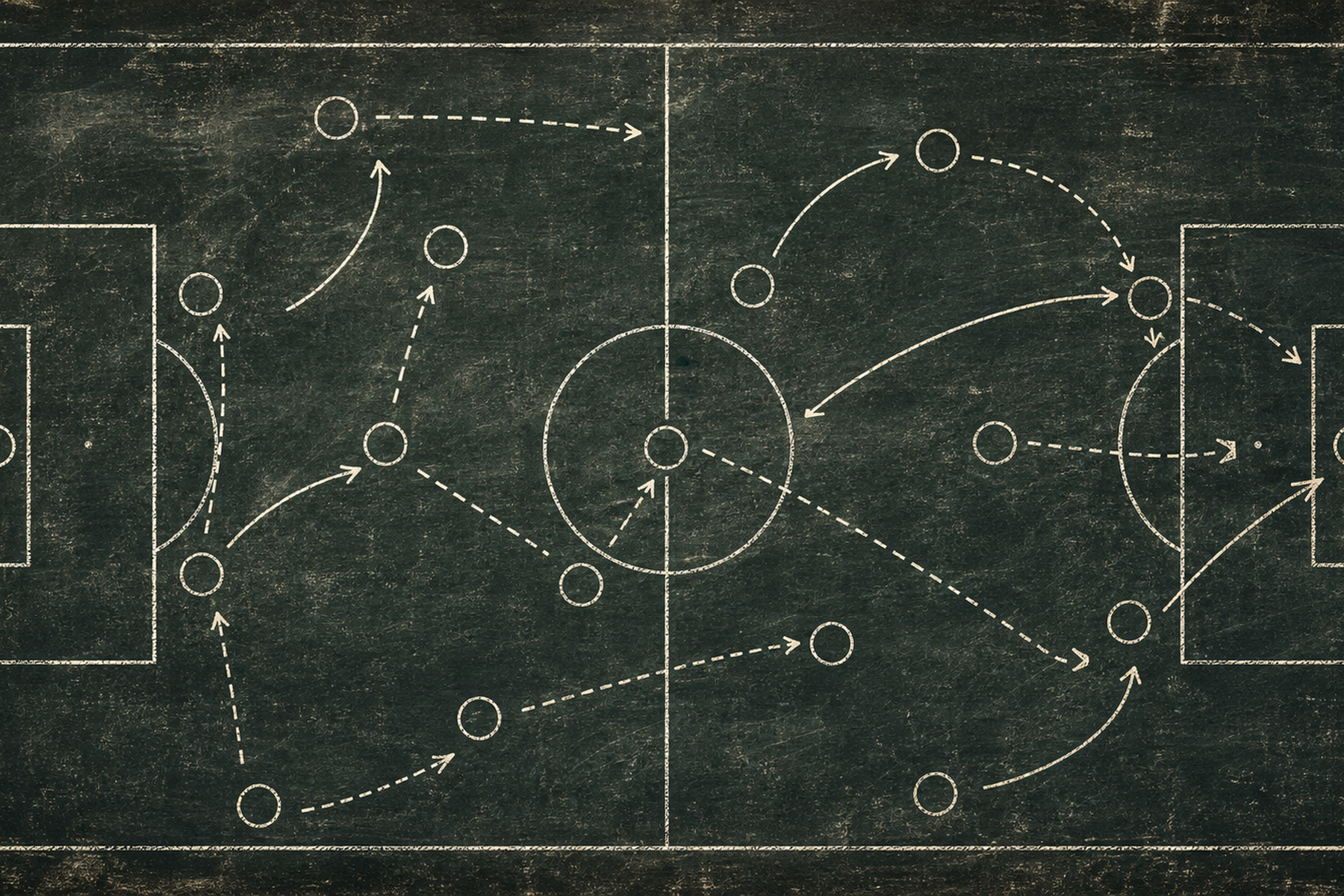 Vintage Football Tactics Board Floating Framed Canvas