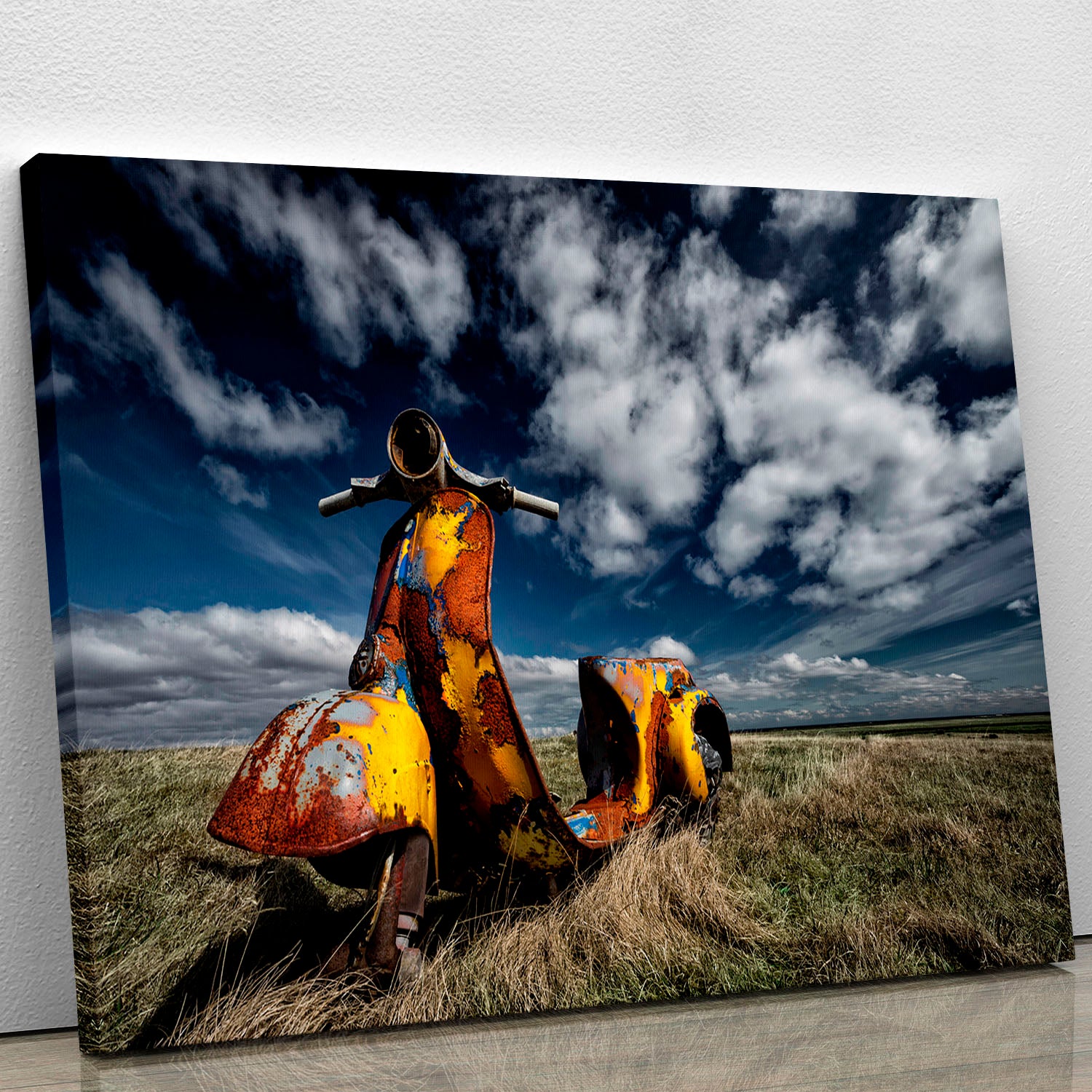 Yellow Scooter Canvas Print or Poster - Canvas Art Rocks - 1