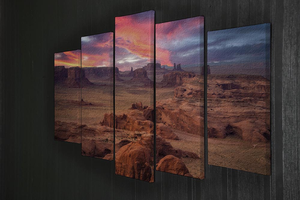 Hunts Mesa 5 Split Panel Canvas - Canvas Art Rocks - 2