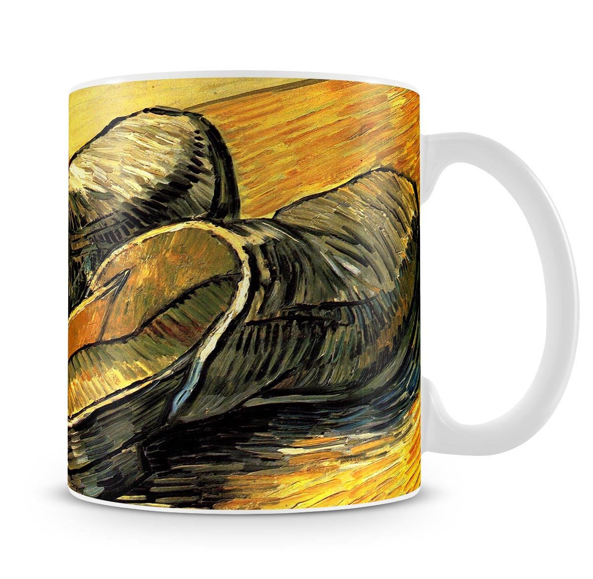 A Pair of Leather Clogs by Van Gogh Mug - Canvas Art Rocks - 4