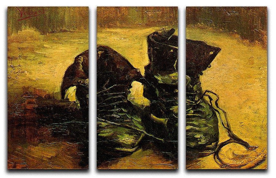 A Pair of Shoes 2 by Van Gogh 3 Split Panel Canvas Print - Canvas Art Rocks - 4