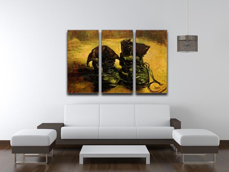 A Pair of Shoes 2 by Van Gogh 3 Split Panel Canvas Print - Canvas Art Rocks - 4