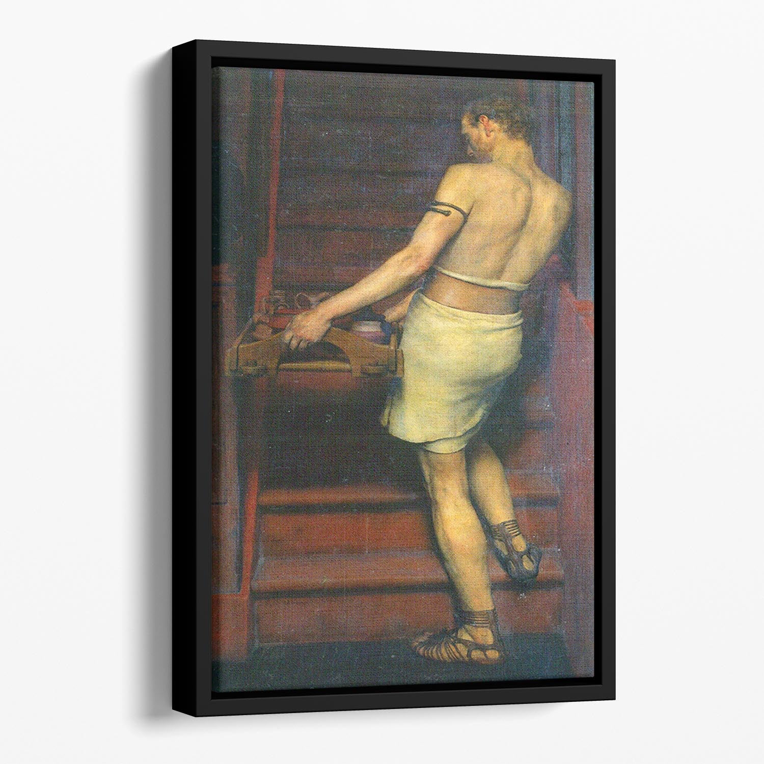 A Roman British potters by Alma Tadema Floating Framed Canvas - Canvas Art Rocks - 1