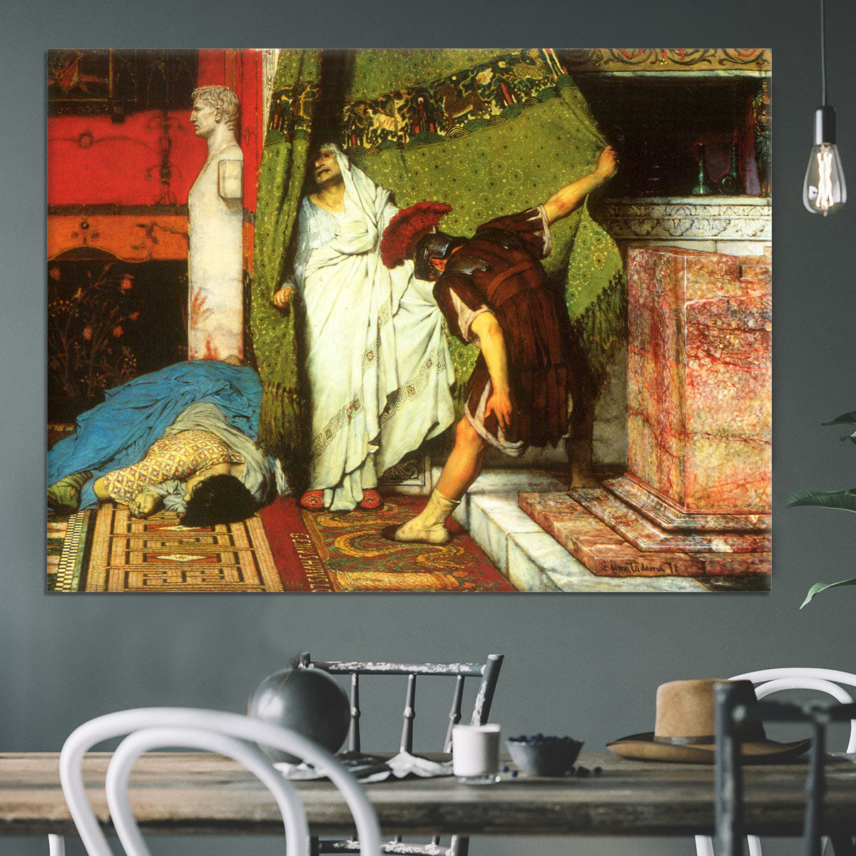 A Roman conqueror detail 2 by Alma Tadema Canvas Print or Poster - Canvas Art Rocks - 3