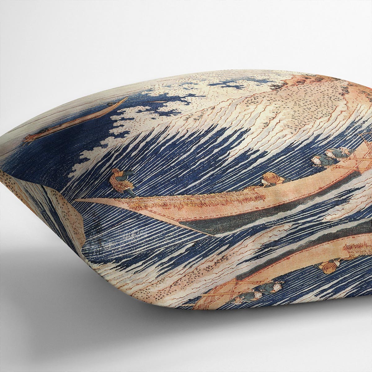 A Wild Sea at Choshi by Hokusai Cushion