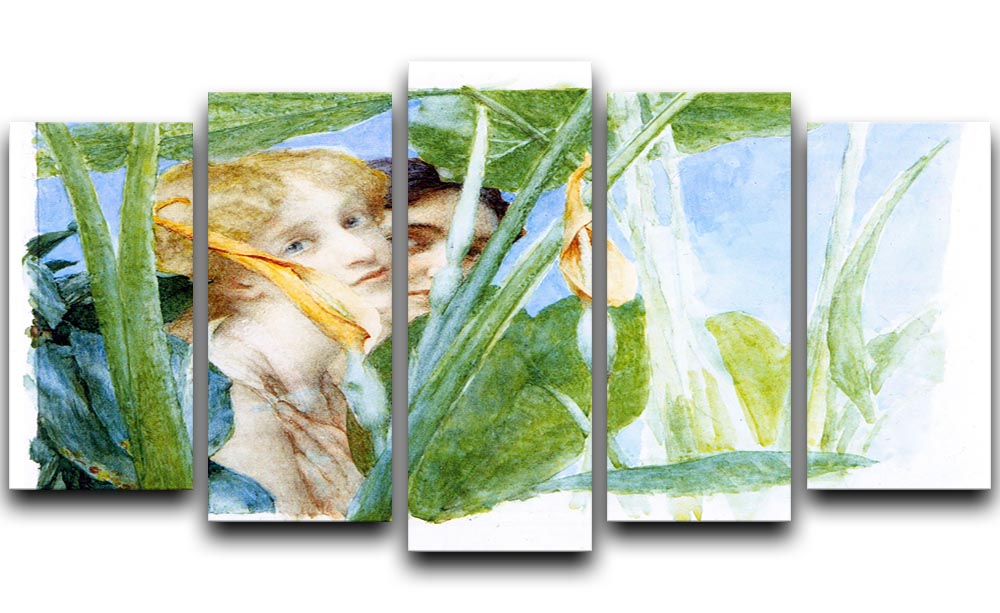 A beautiful flowe by Alma Tadema 5 Split Panel Canvas - Canvas Art Rocks - 1