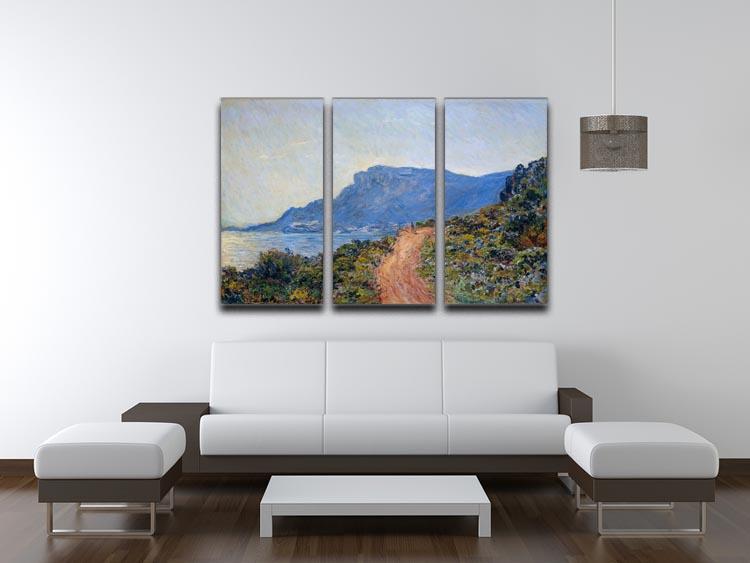 A coastal view with a bay by Monet Split Panel Canvas Print - Canvas Art Rocks - 4