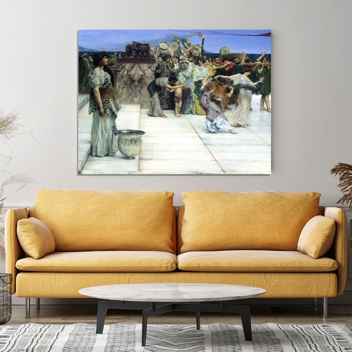 A consecration of Bacchus detail 1 by Alma Tadema Canvas Print or Poster - Canvas Art Rocks - 4