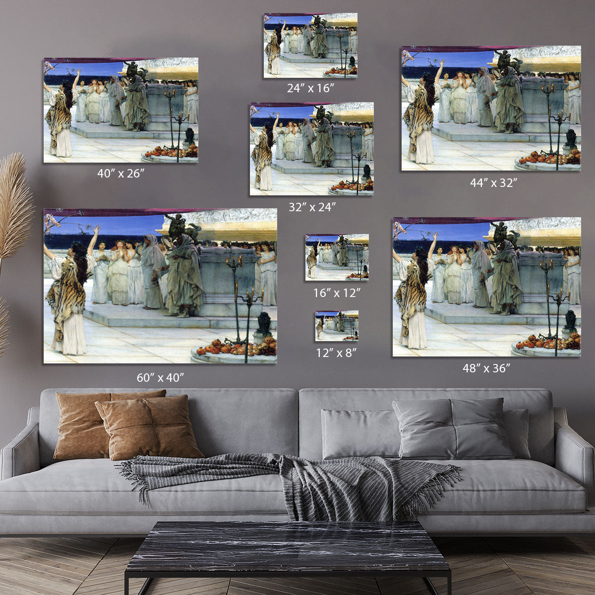 A consecration of Bacchus detail 2 by Alma Tadema Canvas Print or Poster - Canvas Art Rocks - 7