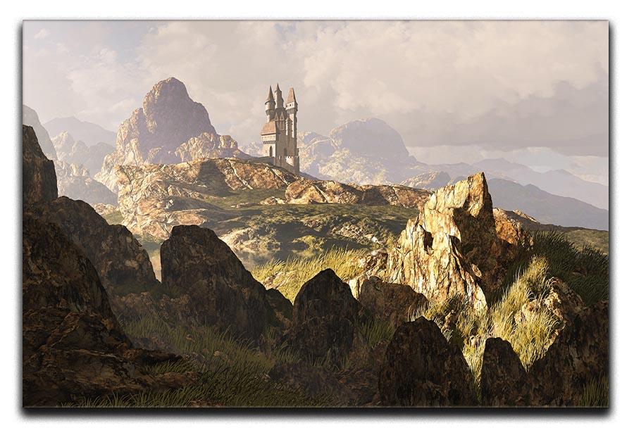 A distance medieval castle Canvas Print or Poster - Canvas Art Rocks - 1