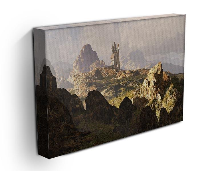 A distance medieval castle Canvas Print or Poster - Canvas Art Rocks - 3