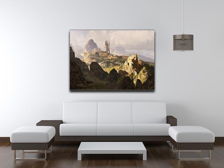 A distance medieval castle Canvas Print or Poster - Canvas Art Rocks - 4