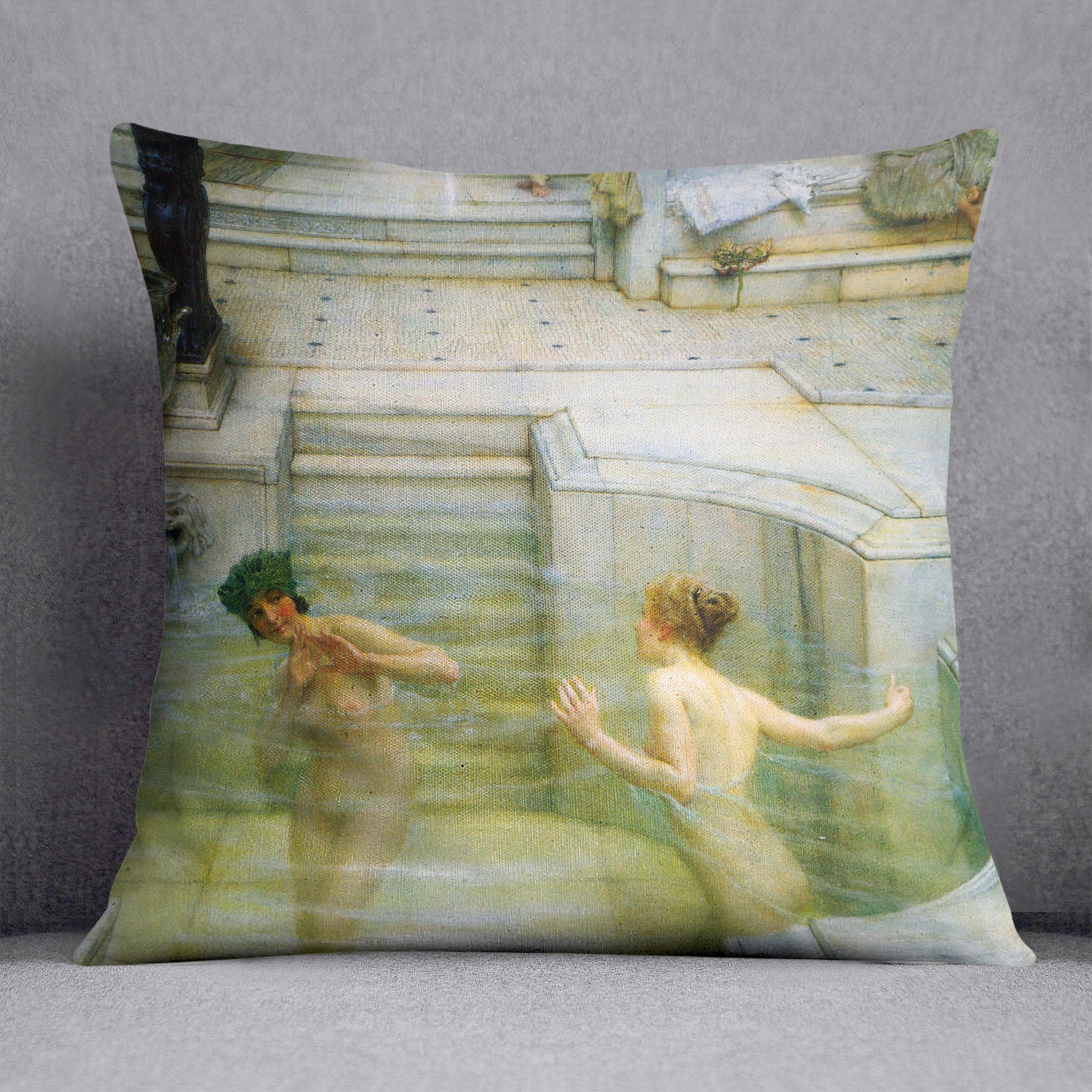 A favorite tradition by Alma Tadema Cushion - Canvas Art Rocks - 1