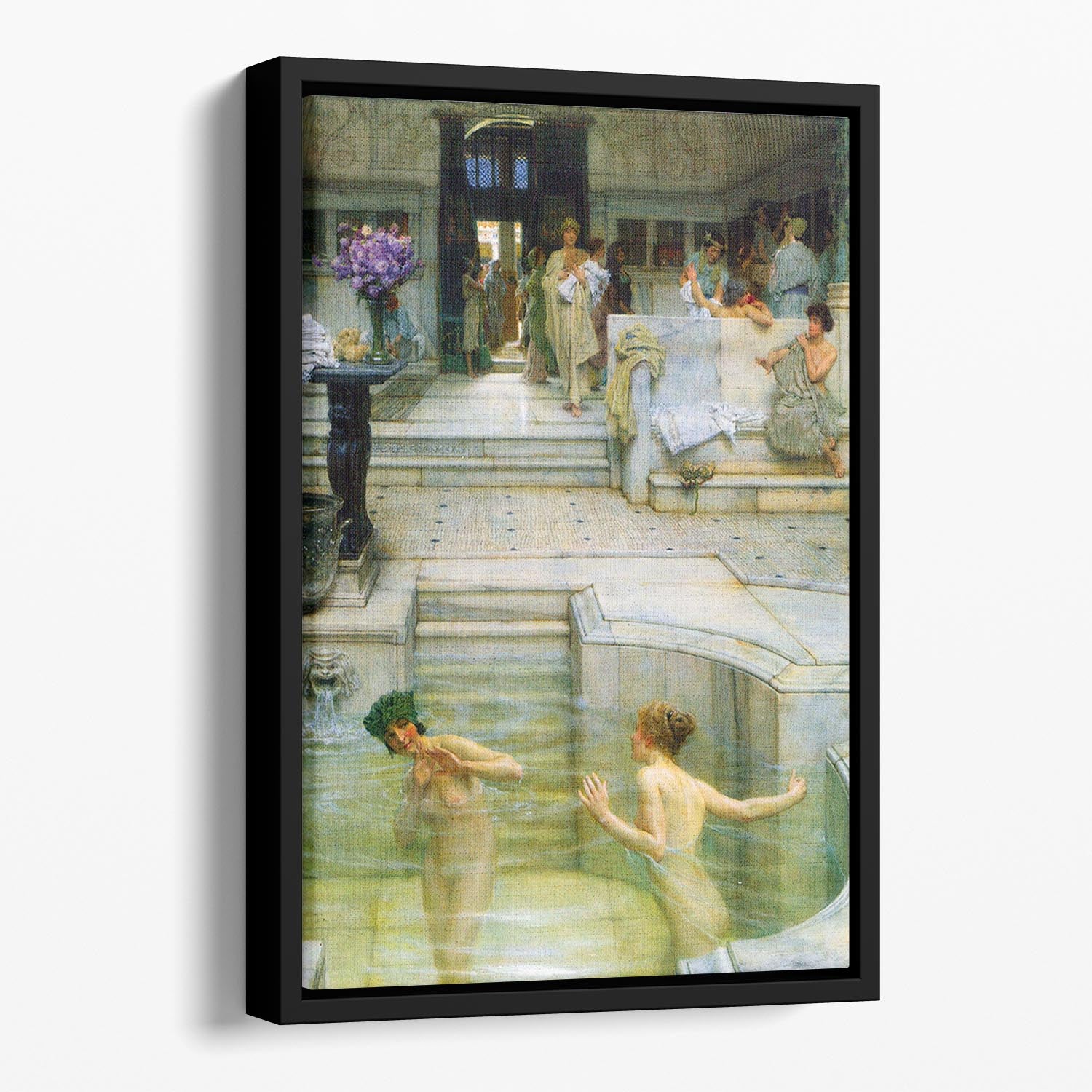 A favorite tradition by Alma Tadema Floating Framed Canvas - Canvas Art Rocks - 1