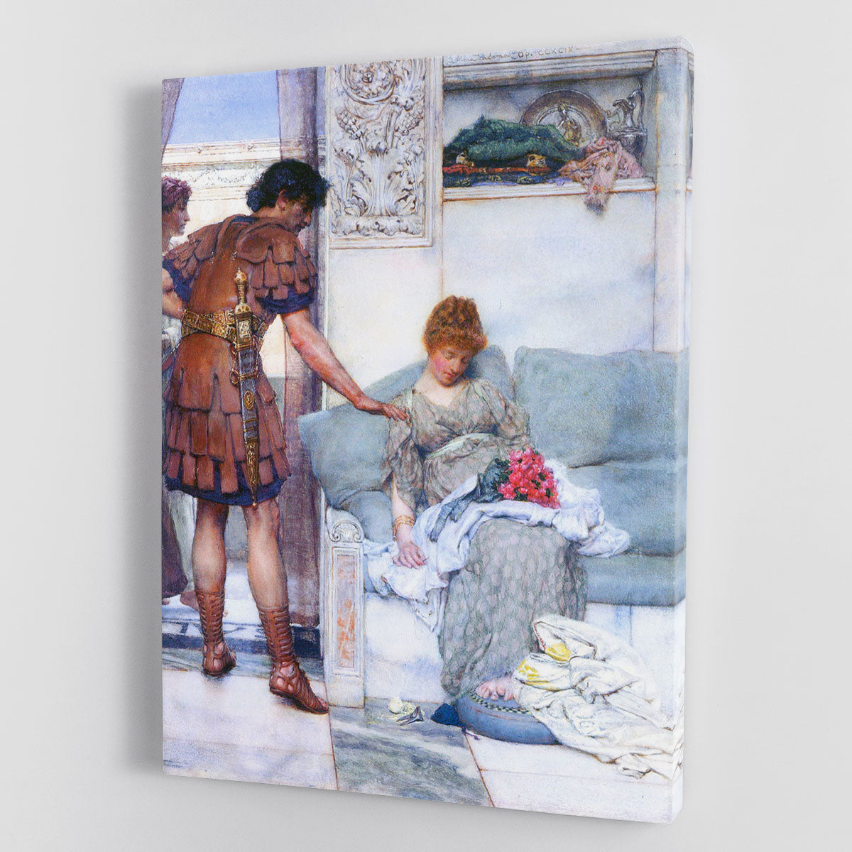 A quiet greeting by Alma Tadema Canvas Print or Poster - Canvas Art Rocks - 1