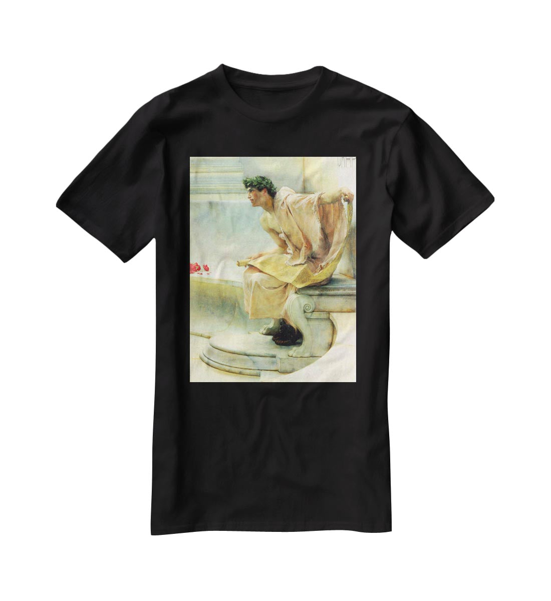 A reading of Homer detail 2 by Alma Tadema T-Shirt - Canvas Art Rocks - 1