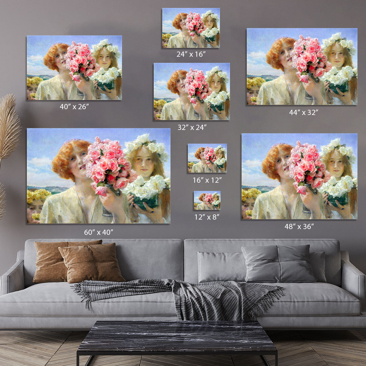 A summer offering by Alma Tadema Canvas Print or Poster - Canvas Art Rocks - 7