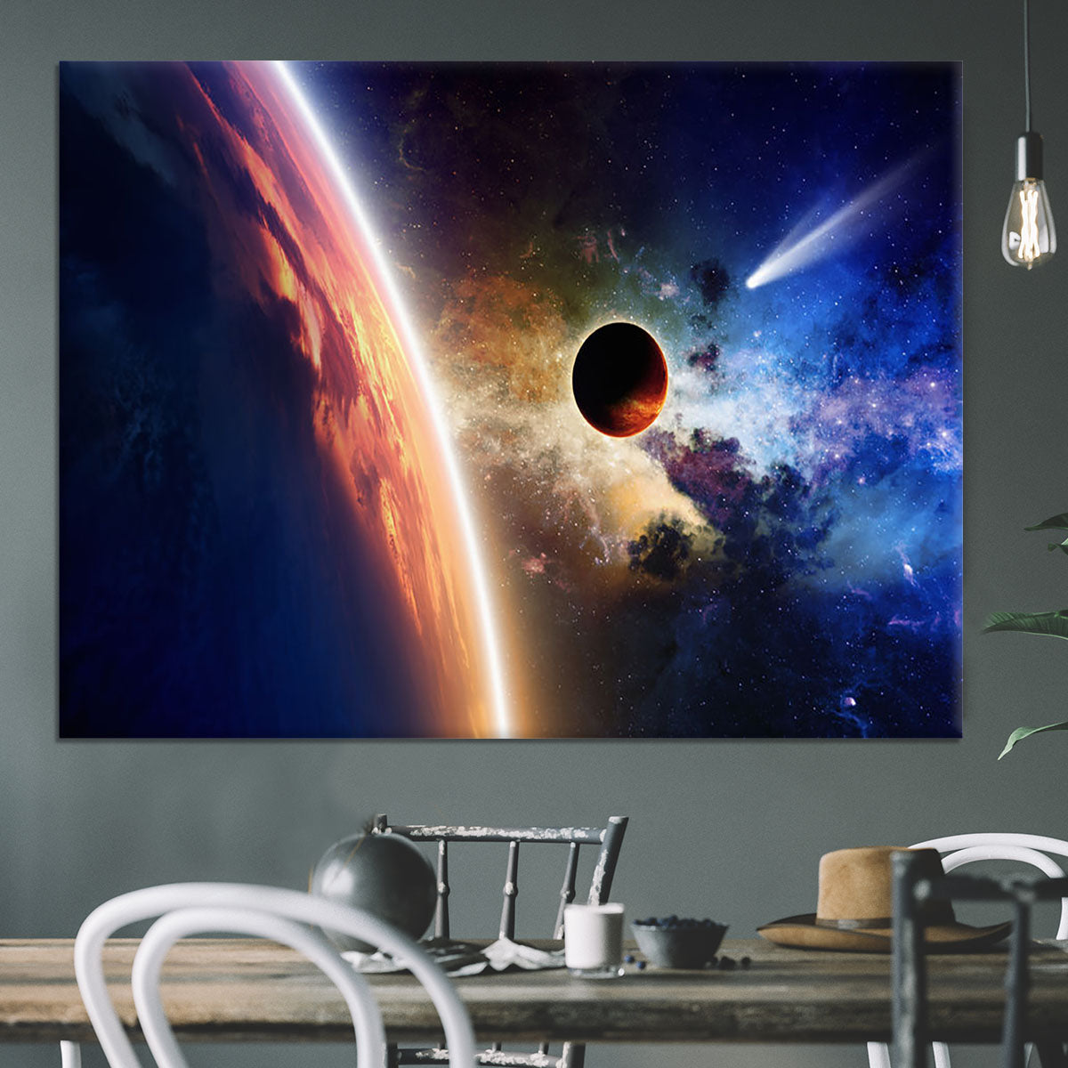 Abstract scientific background Canvas Print or Poster - Canvas Art Rocks - 3
