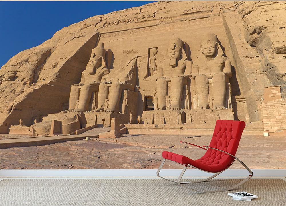 Abu Simbel Temple of King Ramses II Wall Mural Wallpaper - Canvas Art Rocks - 2